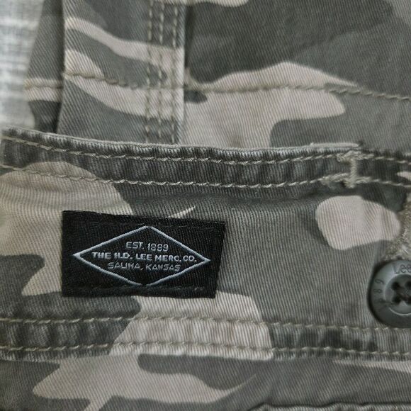 Lee Cargo Short Rugged Canvas Tech Pocket Green/Tan Camo Men's 40 SEE DESC - Picture 10 of 12